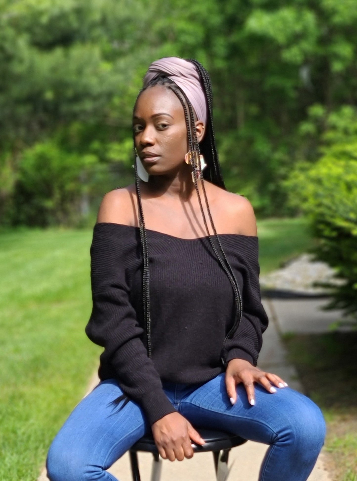 Melanin/Nude Solid Stretchy Headwrap