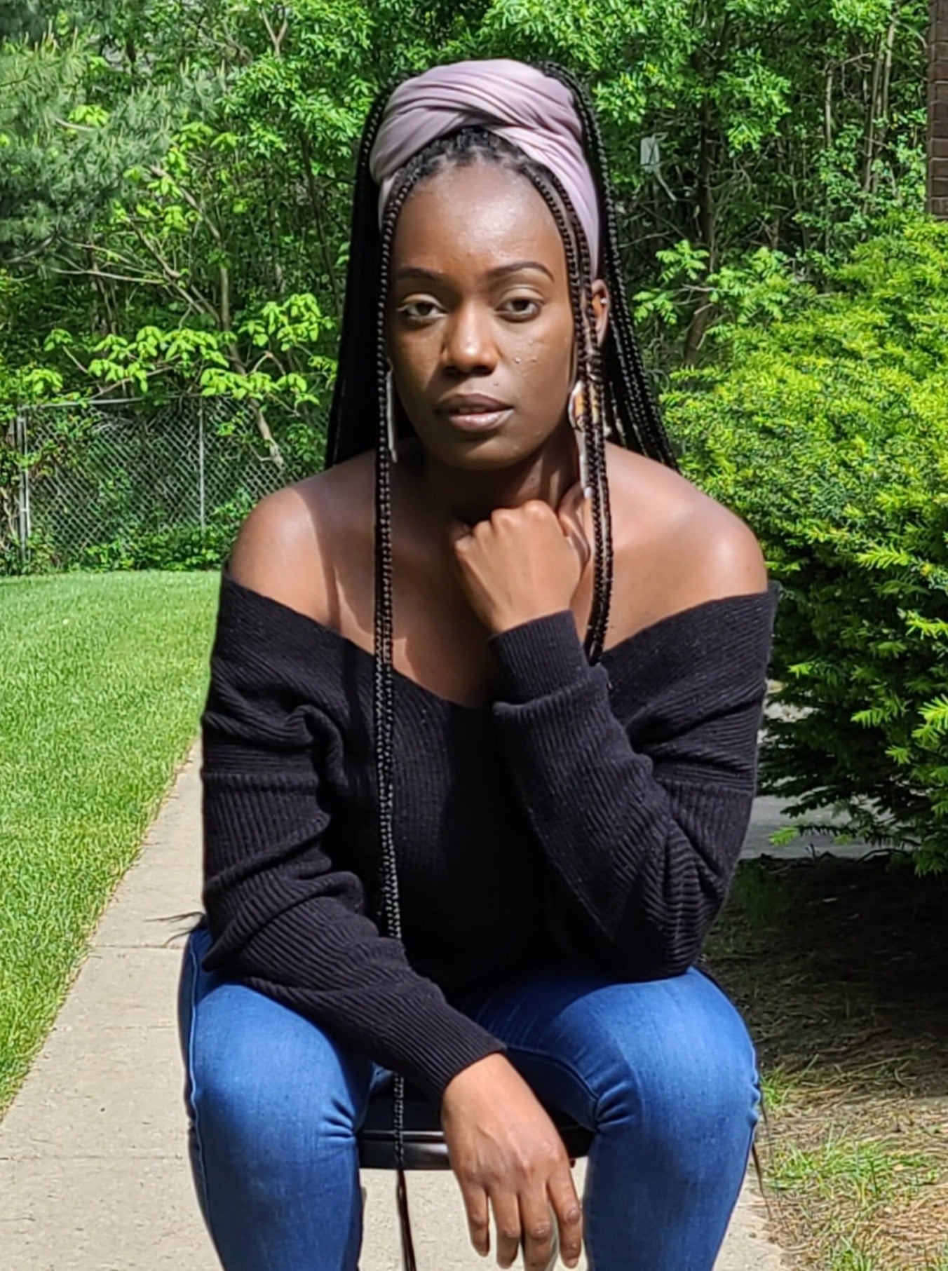 Melanin/Nude Solid Stretchy Headwrap